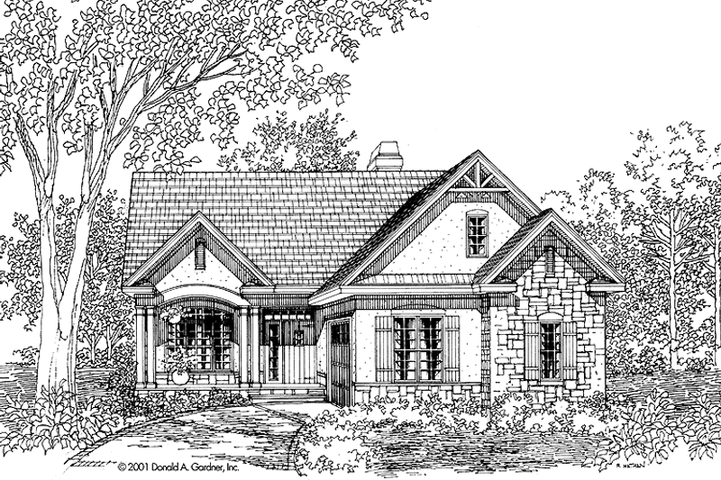 Architectural House Design - Craftsman Exterior - Front Elevation Plan #929-619