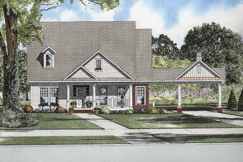 Architectural House Design - Craftsman Exterior - Front Elevation Plan #17-2864