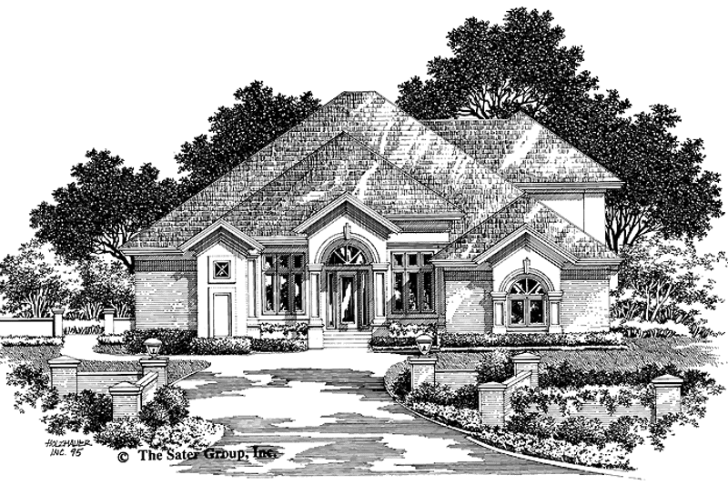 Home Plan - Exterior - Front Elevation 4 for Mediterranean House Plan #930-45 - 3 bed, 3.5 bath