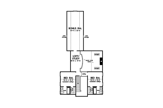 Floor Plan - Upper Floor for Craftsman House Plan #929-837 - 4 bed, 4 bath