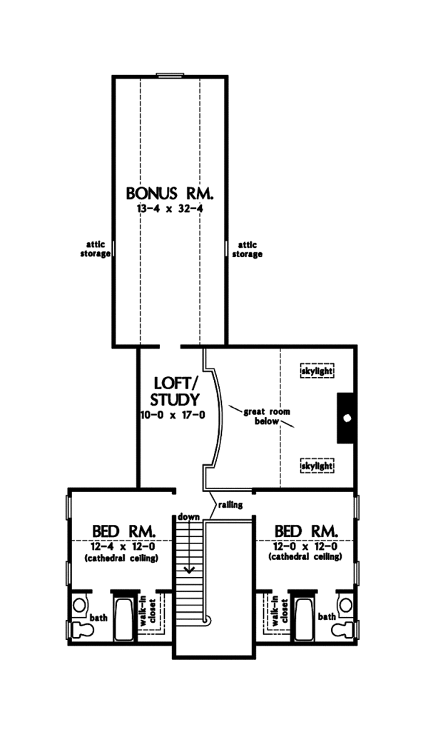 Craftsman Floor Plan - Upper Floor Plan #929-837