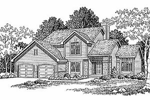 Traditional Exterior - Front Elevation Plan #70-238