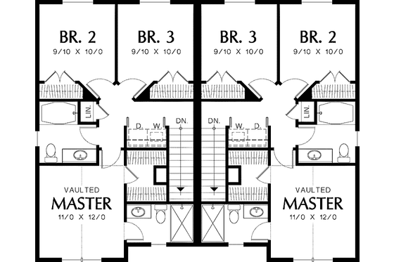 Floor Plan - Upper Floor for Country House Plan #48-825 - 6 bed, 4 bath