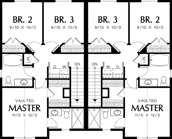 Country Floor Plan - Upper Floor Plan #48-825
