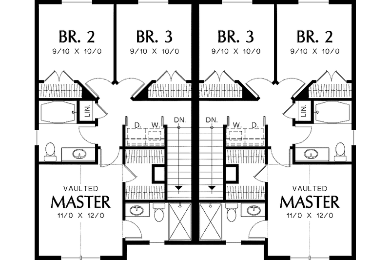 Architectural House Design - Floor Plan - Upper Floor for Country House Plan #48-825 - 6 bed, 4 bath