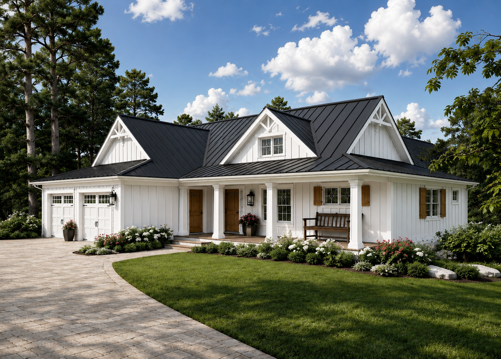 Exterior - Front Elevation 2 for Farmhouse House Plan #928-436 - 2 bed, 3.5 bath