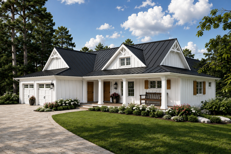Dream House Plan - Exterior - Front Elevation 2 for Farmhouse House Plan #928-436 - 2 bed, 3.5 bath