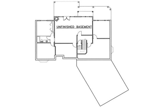 Floor Plan - Lower Floor for Country House Plan #117-572 - 3 bed, 2.5 bath