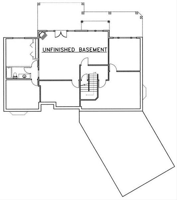 Architectural House Design - Country Floor Plan - Lower Floor Plan #117-572