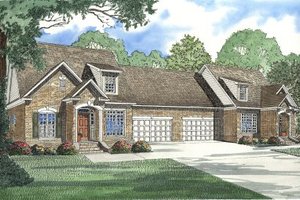 Traditional Exterior - Front Elevation Plan #17-2008