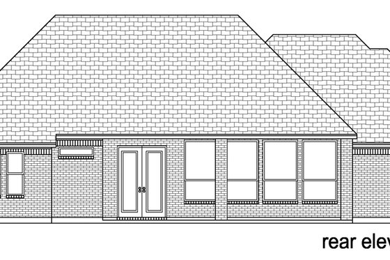 Exterior - Rear Elevation for Traditional House Plan #84-623 - 3 bed, 3.5 bath