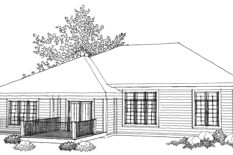 Dream House Plan - Photo 1 for Ranch House Plan #70-1031 - 3 bed, 2 bath