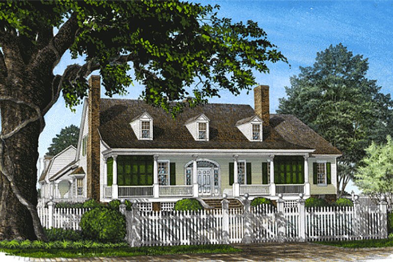 Home Plan - Exterior - Front Elevation 1 for Country House Plan #137-148 - 4 bed, 3 bath