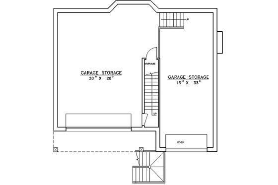 Floor Plan - Lower Floor for Traditional House Plan #117-154 - 4 bed, 3 bath