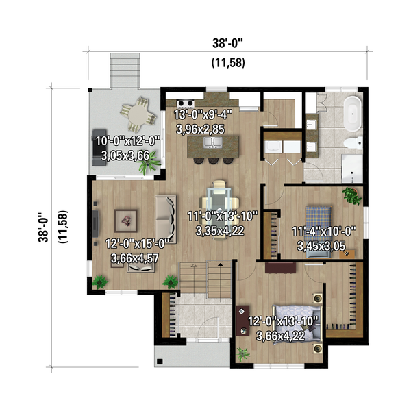 Farmhouse Floor Plan - Main Floor Plan #25-5002