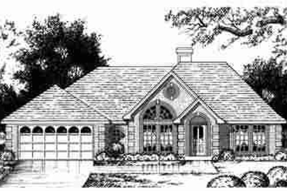 Exterior - Front Elevation for Traditional House Plan #40-223 - 3 bed, 2 bath
