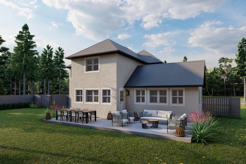 Dream House Plan - Exterior - Rear Elevation 2 for Traditional House Plan #1060-154 - 3 bed, 2.5 bath