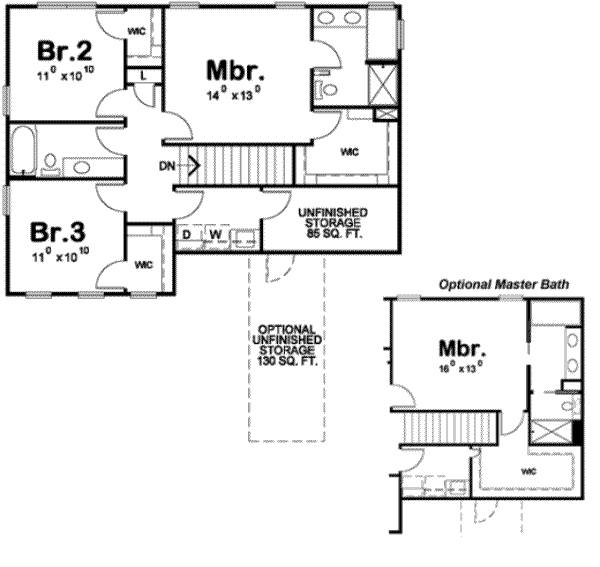 Home Plan - Bungalow Floor Plan - Upper Floor Plan #20-1780