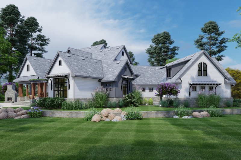 Dream House Plan - Exterior - Rear Elevation 3 for Farmhouse House Plan #120-195 - 3 bed, 2.5 bath