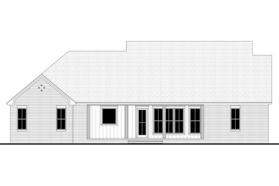 Exterior - Rear Elevation for Farmhouse House Plan #430-220 - 4 bed, 3 bath