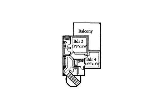 Floor Plan - Upper Floor for Mediterranean House Plan #115-110 - 4 bed, 6 bath