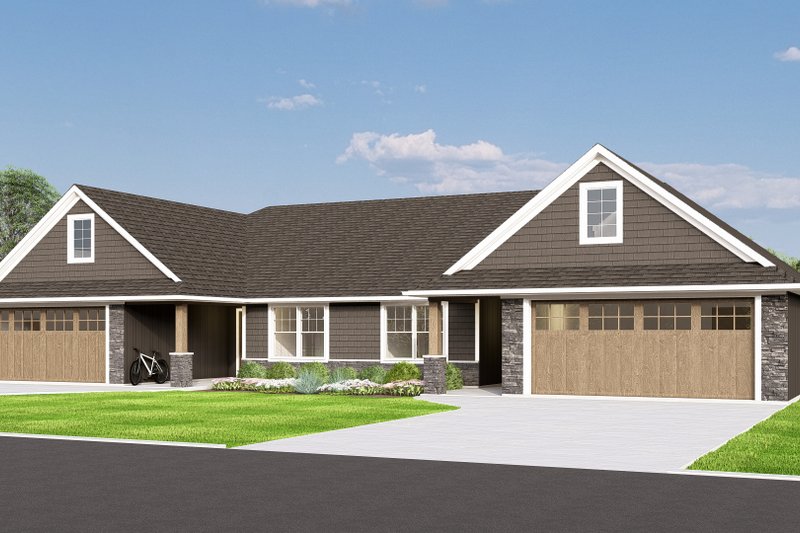 Dream House Plan - Exterior - Front Elevation 3 for Craftsman House Plan #1064-38 - 3 bed, 2 bath