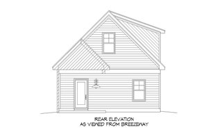 Exterior - Rear Elevation 1 for Cabin House Plan #932-19 - 3 bed, 2 bath