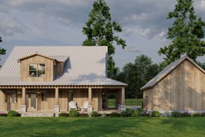 Exterior - Rear Elevation for Cottage House Plan #923-362 - 3 bed, 2.5 bath