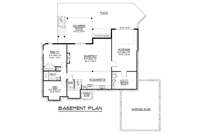 Dream House Plan - Floor Plan - Lower Floor for Modern House Plan #1064-454 - 3 bed, 2.5 bath