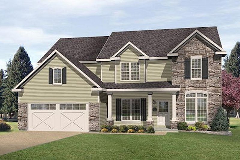 Architectural House Design - Traditional Exterior - Front Elevation Plan #22-543