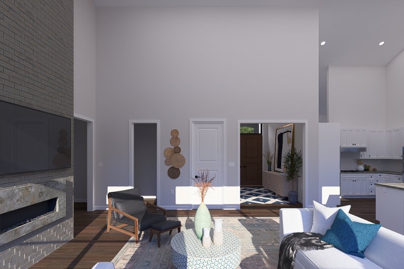 Architectural House Design - Interior - Family Room 1 for Farmhouse House Plan #1060-345 - 3 bed, 2.5 bath