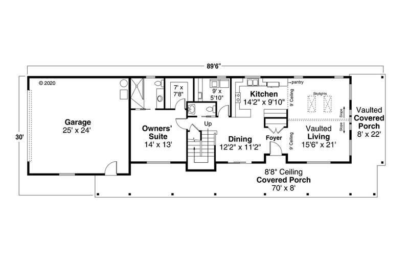 House Design - Floor Plan - Main Floor for Country House Plan #124-1185 - 3 bed, 2.5 bath