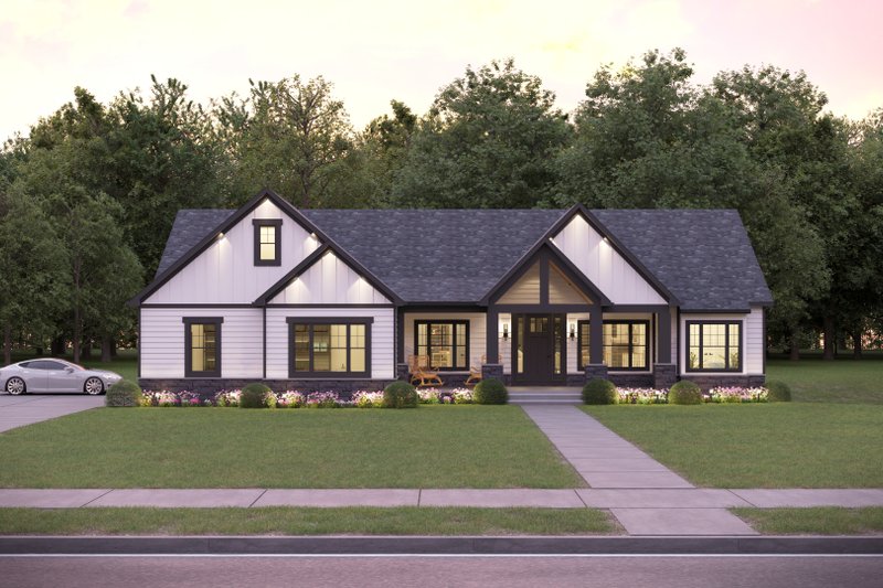 House Design - Exterior - Front Elevation 2 for Country House Plan #1089-40 - 3 bed, 2.5 bath