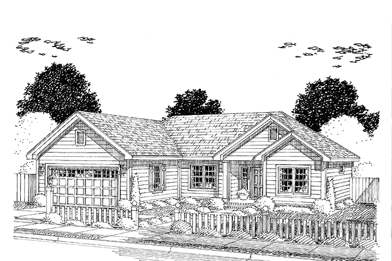 Architectural House Design - Exterior - Front Elevation 3 for Traditional House Plan #513-2151 - 3 bed, 2 bath