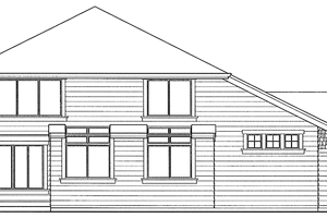 Exterior - Rear Elevation for Craftsman House Plan #132-449 - 4 bed, 2.5 bath