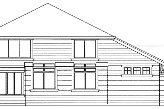 Exterior - Rear Elevation for Craftsman House Plan #132-449 - 4 bed, 2.5 bath