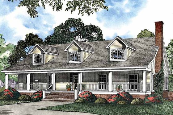 Exterior - Front Elevation 3 for Country House Plan #17-3068 - 4 bed, 5.5 bath
