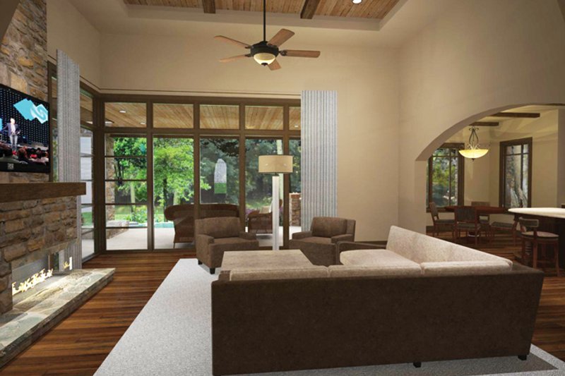 Dream House Plan - Interior - Family Room 1 for Cottage House Plan #120-244 - 3 bed, 4 bath