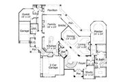 European Style House Plan - 5 Beds 5.5 Baths 6352 Sq/Ft Plan #411-373 