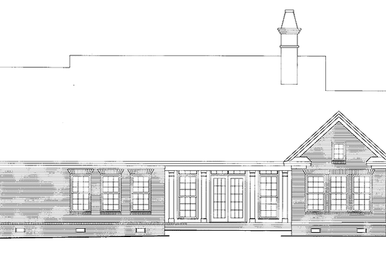 Exterior - Rear Elevation for Ranch House Plan #929-277 - 3 bed, 2 bath