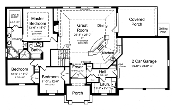 House Plan Design - Country Floor Plan - Main Floor Plan #46-821