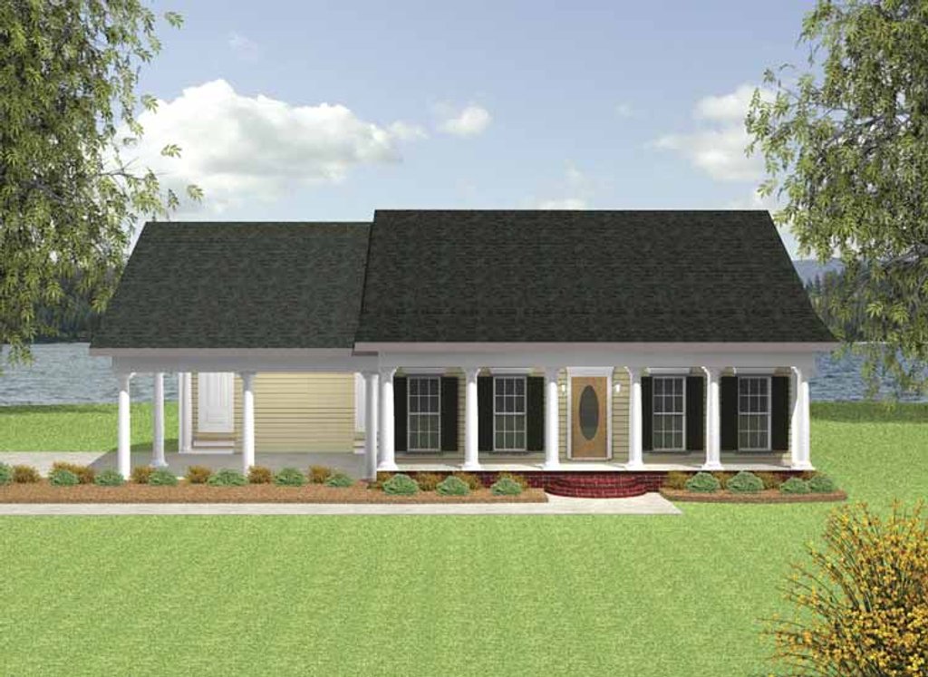 Country Style House  Plan  2 Beds 1  5 Baths 1152 Sq Ft 