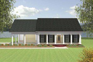 Country Exterior - Front Elevation Plan #44-216