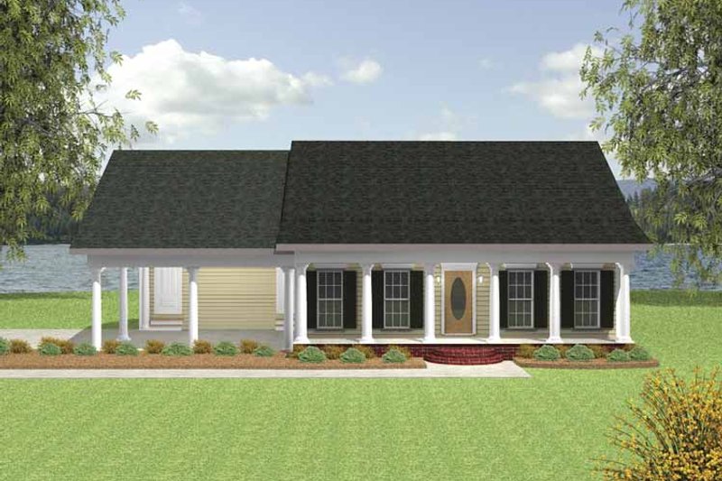 Home Plan - Country Exterior - Front Elevation Plan #44-216