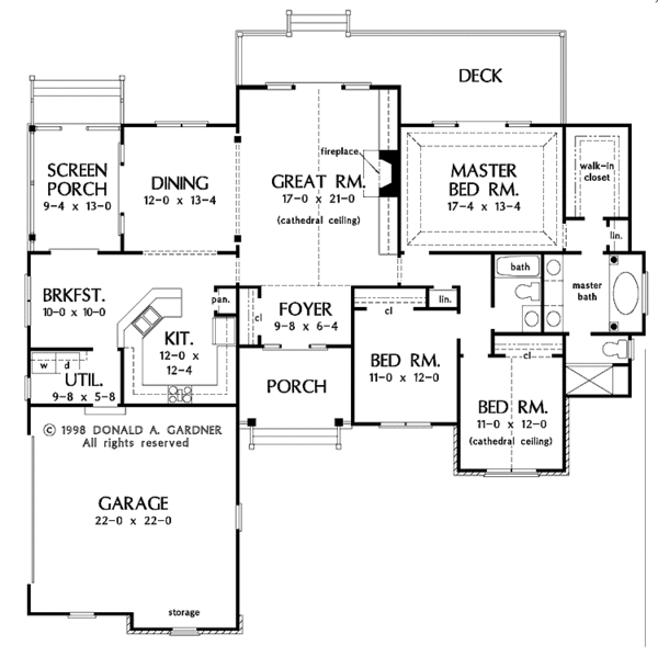 Craftsman Floor Plan - Main Floor Plan #929-426