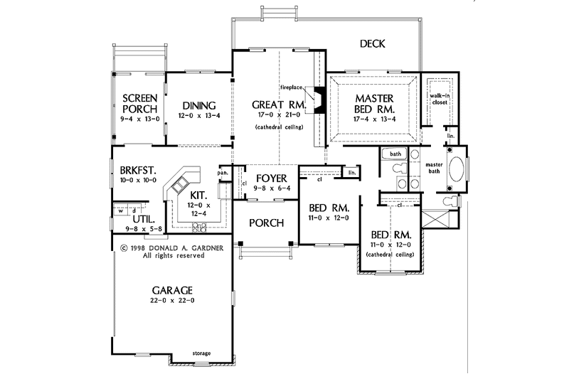 House Plan Design - Floor Plan - Main Floor for Craftsman House Plan #929-426 - 3 bed, 2 bath