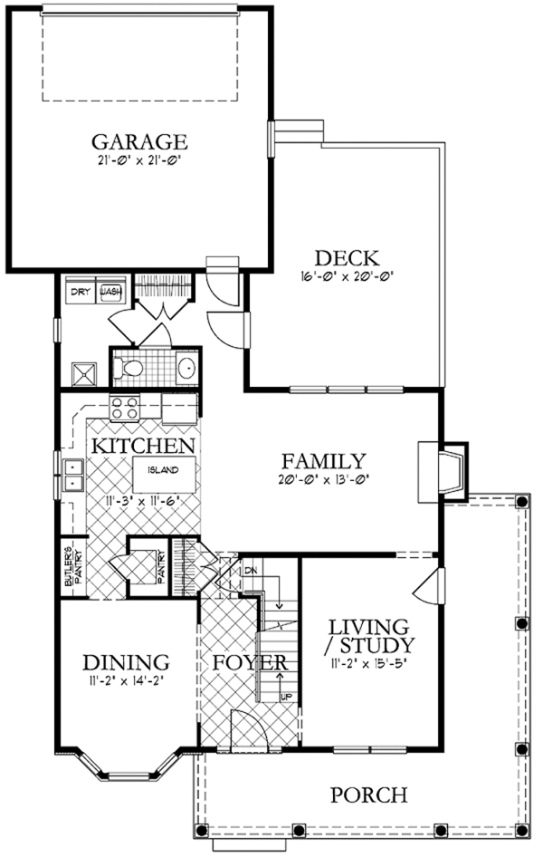 House Blueprint - Country Floor Plan - Main Floor Plan #1029-12