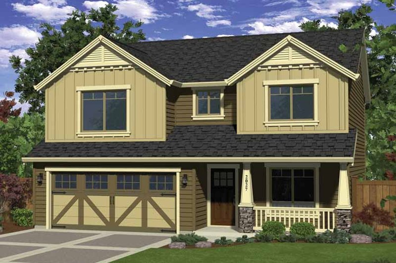Architectural House Design - Craftsman Exterior - Front Elevation Plan #943-24