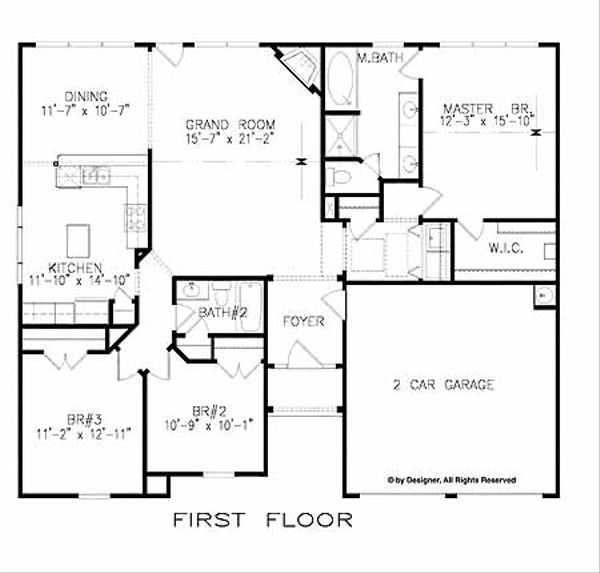 House Plan Design - Traditional Floor Plan - Main Floor Plan #52-286