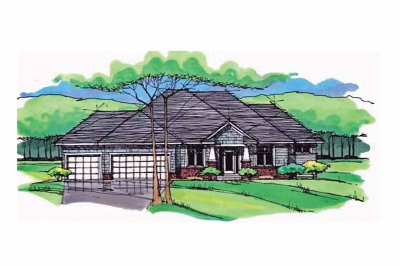 Home Plan - Exterior - Front Elevation 4 for European House Plan #51-977 - 1 bed, 1.5 bath
